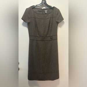 Ann Taylor brown tweed dress - size 10